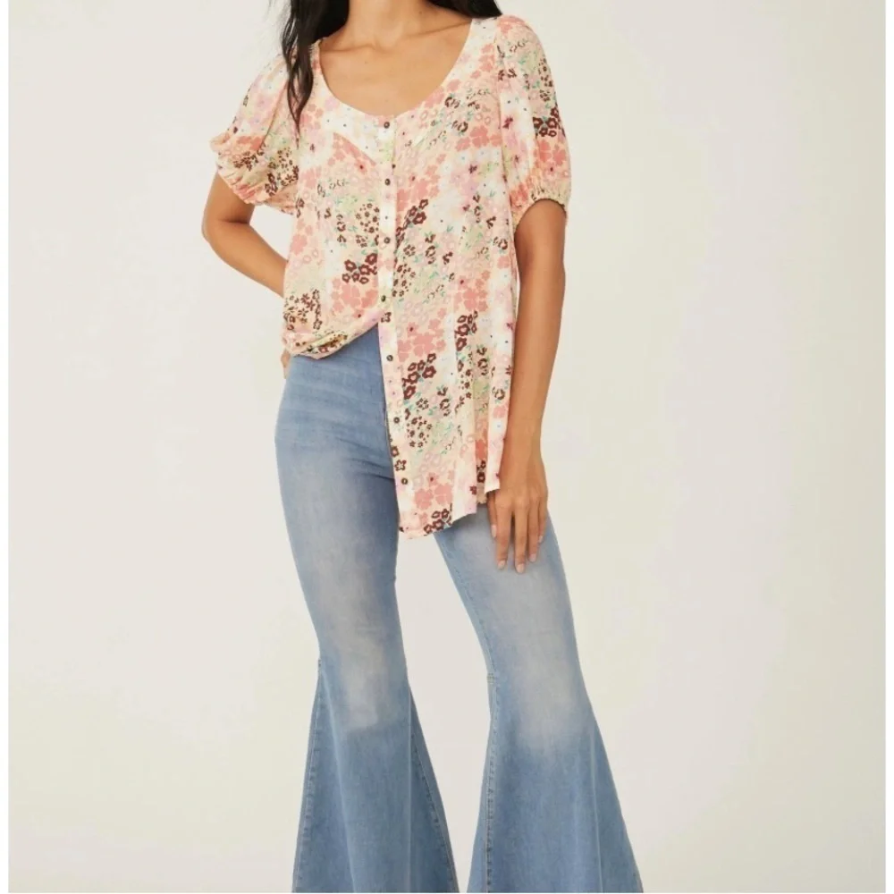 Free People Callie Printed Tunic Blouse NWT​​​​